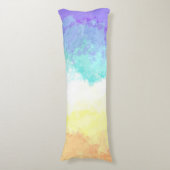 Marbile Wirbel Boho Abstrakt Genderfaun Pride Flag Seitenschläferkissen (Vorderseite Vertikal)