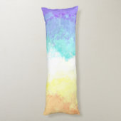 Marbile Wirbel Boho Abstrakt Genderfaun Pride Flag Seitenschläferkissen (Rückseite (Vertikal))