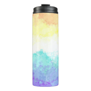 Marbile Wirbel Boho Abstrakt Genderfaun Pride Flag Thermosbecher