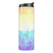 Marbile Wirbel Boho Abstrakt Genderfaun Pride Flag Thermosbecher (Nach links gedreht)