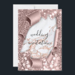 Marble 3D Rose Gold Wedding Glitzer Einladung<br><div class="desc">In einer Welt, in der die Liebe das Oberste ist und Träume aus dem Stoff der Romantik gewebt werden, gibt es ein Reich von unvergleichlicher Eleganz und Eleganz - ein Reich, der als Marble 3D Rose Gold Wedding Glitzer Invitation bekannt ist. Stellen Sie sich einen Marmorpalast vor, der mit glänzenden...</div>