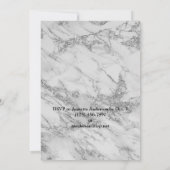 Marble 50. Geburtstagsparty Einladung (Rückseite)