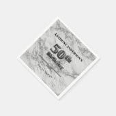 Marble 50. Geburtstagsparty Serviette (Ecke)