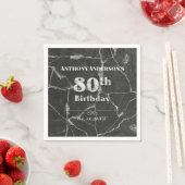 Marble 80. Geburtstagsparty Serviette (Beispiel)