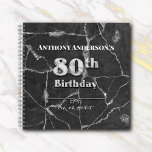 Marble 80th Birthday Party Gästebuch Notizblock<br><div class="desc">Meilenstein Geburtstage verdienen die Gravitas von Marmor. Name und Datum sind bearbeitbar,  aber das Alter ist nicht,  weil es in (Imitat) Stein geschrieben ist.</div>