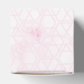 Marble Abstract Pink Wedding Script Black Geschenkschachtel (Oben)