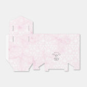 Marble Abstract Pink Wedding Script Black Geschenkschachtel (Ungefaltet)