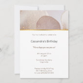 MARBLE ABSTRAKT BUBBLE NEUTRAL GEBURTSTAG EINLADUNG (Vorderseite)