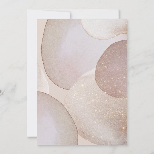 MARBLE ABSTRAKT BUBBLE NEUTRAL GEBURTSTAG EINLADUNG (Rückseite)