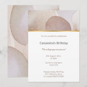 MARBLE ABSTRAKT BUBBLE NEUTRAL GEBURTSTAG EINLADUNG (Vorne/Hinten)