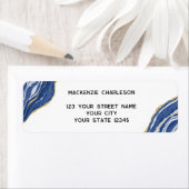 Marble Agate Geode Blue Rücksendeadresse (Insitu)