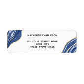 Marble Agate Geode Blue Rücksendeadresse (Vorne)