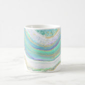 Marble Agate Geode Muster mit Monogramm Kaffeetasse (Mittel)