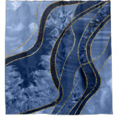 Marble Agate Gold Glam 10 Duschvorhang (Vorderseite)