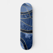 Marble Agate Gold Glam 10 - landscape Skateboard (Vorderseite)