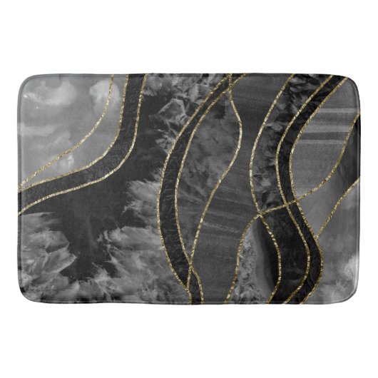 Marble Agate Gold Glam 11 Badematte (Vorderseite)