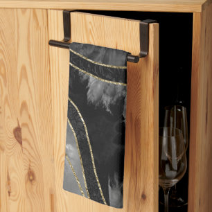 Marble Agate Gold Glam 11 Geschirrtuch