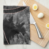 Marble Agate Gold Glam 12 Geschirrtuch (Viertel Falte)