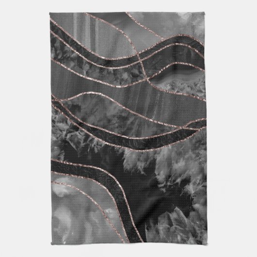 Marble Agate Gold Glam 12 Geschirrtuch (Vertikal)