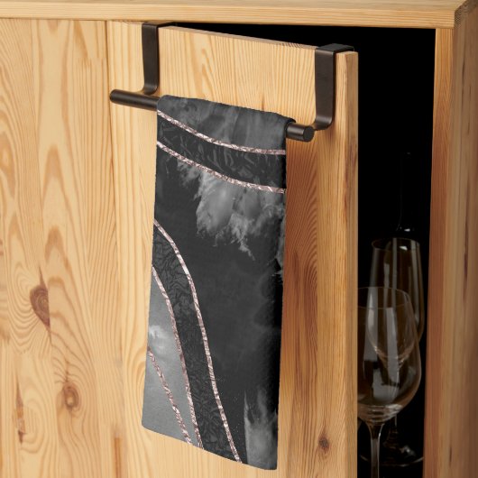 Marble Agate Gold Glam 12 Geschirrtuch (Drittel gefaltet)