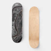 Marble Agate Gold Glam 12 Skateboard (Vorderseite)
