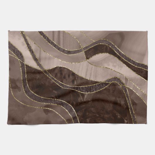 Marble Agate Gold Glam 4 - landscape Geschirrtuch (Horizontal)