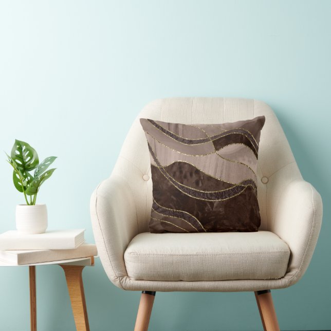 Marble Agate Gold Glam 4 - landscape Kissen (Stuhl )