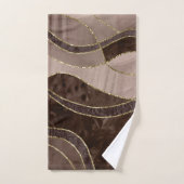 Marble Agate Gold Glam 4 - Landschaft Badhandtuch Set (Handtuch)