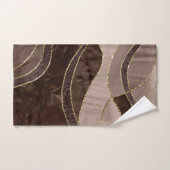 Marble Agate Gold Glam 4 - Landschaft Badhandtuch Set (Handtuch)