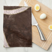 Marble Agate Gold Glam 5 Geschirrtuch (Viertel Falte)