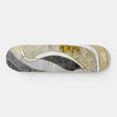 Marble Agate Gold Glam 7 Skateboard (Horizontal)