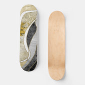 Marble Agate Gold Glam 7 Skateboard (Vorderseite)