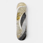 Marble Agate Gold Glam 7 Skateboard (Vorderseite)