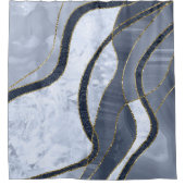 Marble Agate Gold Glam 8 Duschvorhang (Vorderseite)
