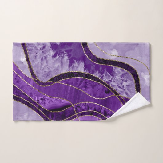 Marble Agate Gold Glam 9 Badhandtuch Set (Handtuch)