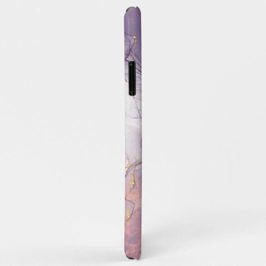 Marble Agate Lila und Gold Personalisiert Case-Mate iPhone Hülle (Hinten/Rechts)