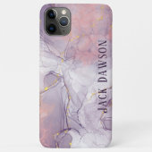 Marble Agate Lila und Gold Personalisiert Case-Mate iPhone Hülle (Rückseite)