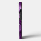 Marble Agate Liquid Tinte Lila Glitzer Case-Mate iPhone Hülle (Rückseite / Links)