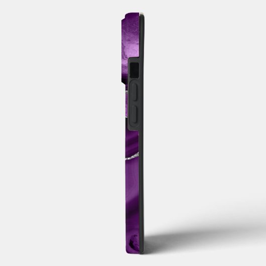 Marble Agate Liquid Tinte Lila Glitzer Case-Mate iPhone Hülle (Rückseite / Links)