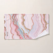 Marble Agate Modern Blue Pink Gold Collection Badhandtuch Set (Handtuch)