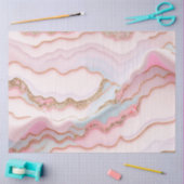 Marble Agate Modern Blue Pink Gold Collection Seidenpapier (Basteln)