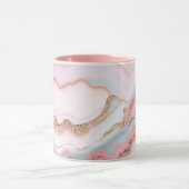 Marble Agate Modern Blue Pink Gold Collection Tasse (Zentrum)