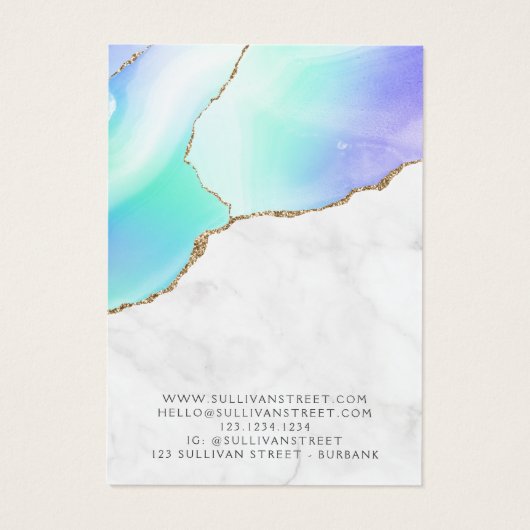 Marble Agate Multi Stud Ohrringe Display Card (Rückseite)