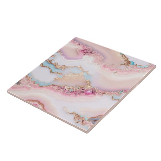 Marble Agate Popular Blue Pink Gold Collection Fliese (Seite)