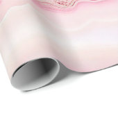 Marble Agate Popular Blue Pink Gold Collection Geschenkpapier (Rolleneckpunkt)