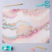 Marble Agate Popular Blue Pink Gold Collection Seidenpapier (Basteln)