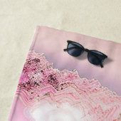 Marble Agate Popular Blue Pink Gold Collection Strandtuch (Beispiel)