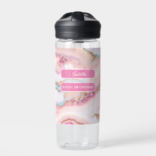 Marble Agate Popular Blue Pink Gold Collection Trinkflasche