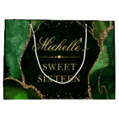 Marble Agate Sweet 16 Große Geschenktüte (Rückseite)