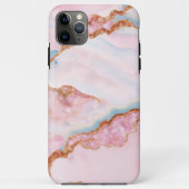 Marble Agate Trendy Blue Pink Gold Collection Case-Mate iPhone Hülle (Rückseite)